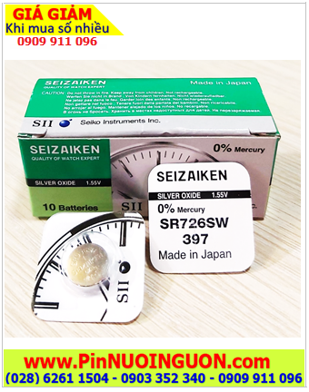 Seizaiken SR726SW, Pin đồng hồ 1.55v Seizaiken SR726SW Pin 397 (Xuất xứ Nhật)